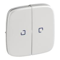 Лицевая панель Legrand Valena Allure выключателя двухклавишного с подсветкой жемчуг 755229