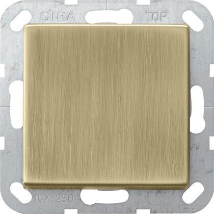 Выключатель кнопочный одноклавишный Gira System 55 10A 250V бронза 0126603 Выключатель кнопочный одноклавишный Gira System 55 10A 250V бронза 0126603