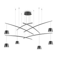Подвесная люстра Ideal Lux Fish SP6 Nero 196992 Подвесная люстра Ideal Lux Fish SP6 Nero 196992