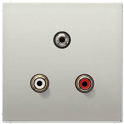 Аудио-разъем RCA/Stereo Jack (TRS 3.5 mm) Jung LS 990 edelstahl MAES1011 Аудио-разъем RCA/Stereo Jack (TRS 3.5 mm) Jung LS 990 edelstahl MAES1011