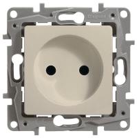 Розетка 2К Legrand Etika 16A 250V б/з со шторками винтовой зажим слоновая кость 672334