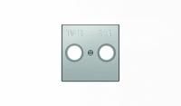 Накладка для TV-R-SAT розетки, серия SKY, цвет нержавеющая сталь