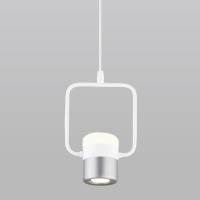 Подвесной светодиодный светильник Eurosvet Oskar 50165/1 LED белый/серебро