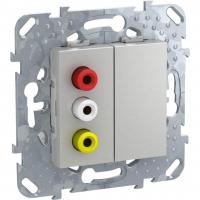 Розетка 3xRCA Schneider Electric Unica Top MGU5.431.30ZD