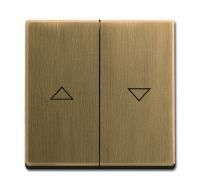 Клавиша для механизма выключателя жалюзи 2000/4 U и 2020/4 US, с маркировкой, Династия, Латунь античная