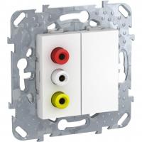 Розетка 3xRCA Schneider Electric Unica MGU5.431.18ZD