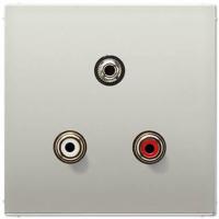 Аудио-разъем RCA/Stereo Jack (TRS 3.5 mm) Jung LS 990 edelstahl MAES1011