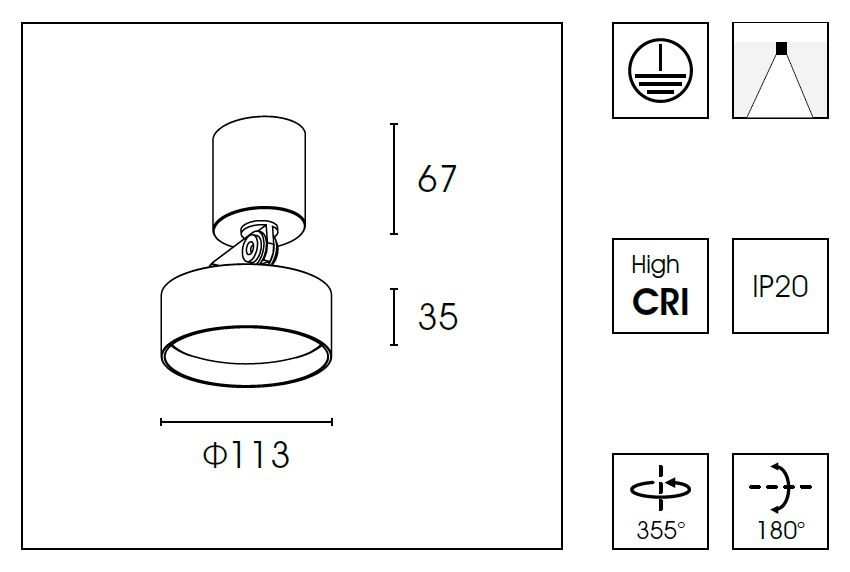 Спот WB8513DR Ø11.3