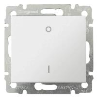 Переключатель одноклавишный двухполюсный Legrand Valena 10A 250V белый 774402