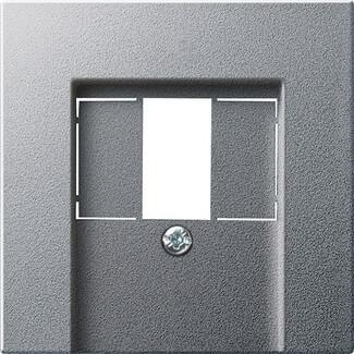 Лицевая панель Gira System 55 розетки телефонной TAE-Аудио-USB алюминий 027626 Лицевая панель Gira System 55 розетки телефонной TAE-Аудио-USB алюминий 027626