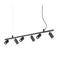 Подвесная люстра Ideal Lux Dynamite SP6 Nero 231396 Подвесная люстра Ideal Lux Dynamite SP6 Nero 231396