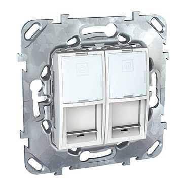 Розетка компьютерная 2хRJ45 Schneider Electric Unica MGU5.2020.18ZD Розетка компьютерная 2хRJ45 Schneider Electric Unica MGU5.2020.18ZD