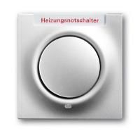 "Клавиша для механизма 1-клавишного выключателя, с красной линзой, с маркировкой ""HNS"", impuls, серебристый металлик"