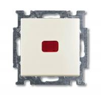 Выключатель кнопочный одноклавишный ABB Basic55 10A 250V с подсветкой слоновая кость 2CKA001413A1084
