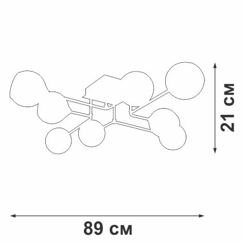 Потолочная люстра Vitaluce V47950-13/8PL Потолочная люстра Vitaluce V47950-13/8PL