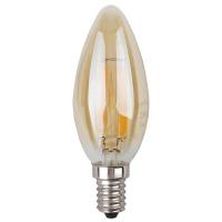 Лампа светодиодная филаментная ЭРА E14 7W 2700K золотая F-LED B35-7W-827-E14 gold