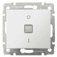 Выключатель одноклавишный двухполюсный Legrand Valena 16A 250V с подсветкой белый 774214