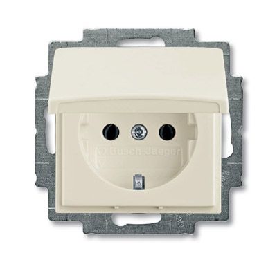 Розетка ABB Basic55 Schuko с/з 16A 250V IP44 с крышкой безвинтовой зажим chalet-белый 2CKA002018A1503 Розетка ABB Basic55 Schuko с/з 16A 250V IP44 с крышкой безвинтовой зажим chalet-белый 2CKA002018A1503