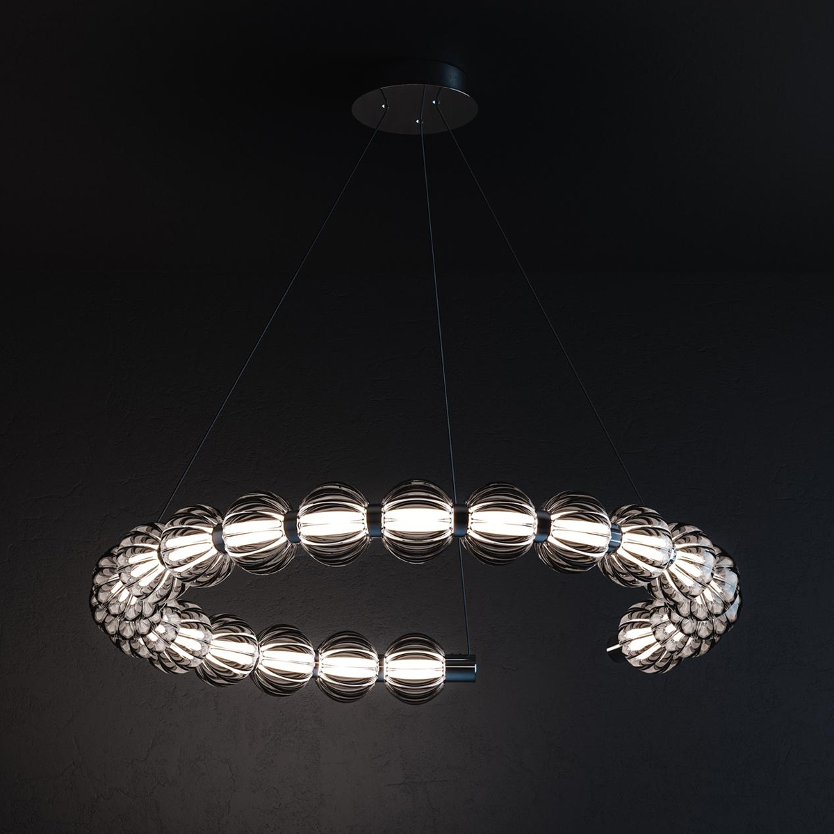 Люстра 9298P black