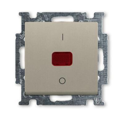 Выключатель одноклавишный двухполюсный ABB Basic55 20A 250V с подсветкой шампань 2CKA001020A0091 Выключатель одноклавишный двухполюсный ABB Basic55 20A 250V с подсветкой шампань 2CKA001020A0091