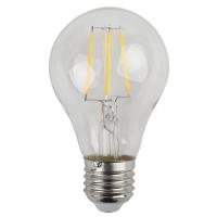 Лампа светодиодная филаментная ЭРА E27 5W 4000K прозрачная F-LED A60-5W-840-E27
