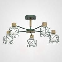 Потолочная Люстра Corf B3 Green 5 Lamps By Imperiumloft