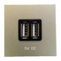 Розетка 2хUSB ABB Zenit шампань 2CLA228500N1901