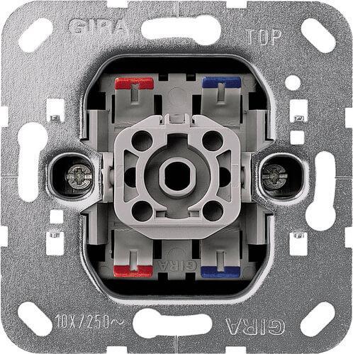 Выключатель одноклавишный двухполюсный Gira System 55 10A 250V 010200 Выключатель одноклавишный двухполюсный Gira System 55 10A 250V 010200
