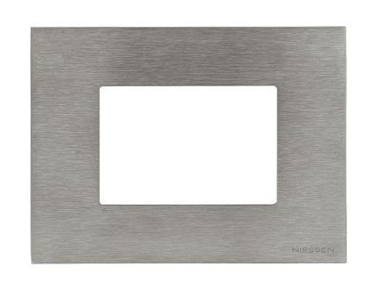 Рамка 3-модульная ABB Zenit итальянский стандарт сталь 2CLA247300N4001 Рамка 3-модульная ABB Zenit итальянский стандарт сталь 2CLA247300N4001