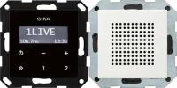 Радиоприемник RDS Gira System 55 с громкоговорителем чисто-белый глянцевый 228003