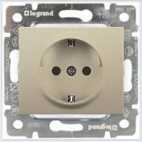 Розетка 2К+3 Legrand Galea Life 16A 250V с/з со шторками автоматические клеммы титановая 771463