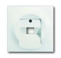 Накладка для 1-постовой розетки 0213, 0218/11, 0220, 0221 поле для надписи, impuls, белый бархат