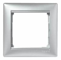Рамка 1-постовая Legrand Valena алюминий 770151