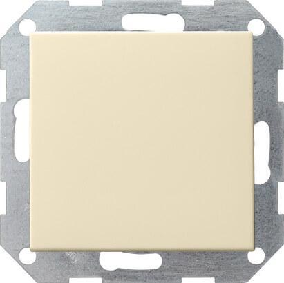 Выключатель кнопочный одноклавишный Gira System 55 10A 250V кремовый глянцевый 012601 Выключатель кнопочный одноклавишный Gira System 55 10A 250V кремовый глянцевый 012601
