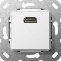 Розетка HDMI Gira System 55 чисто-белый глянцевый 566903