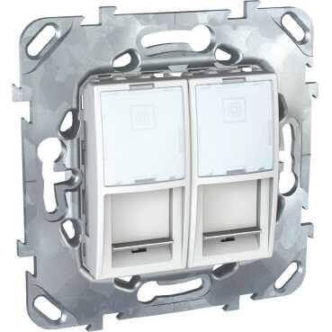 Розетка компьютерная 2хRJ45 Schneider Electric Unica MGU5.2424.18ZD Розетка компьютерная 2хRJ45 Schneider Electric Unica MGU5.2424.18ZD