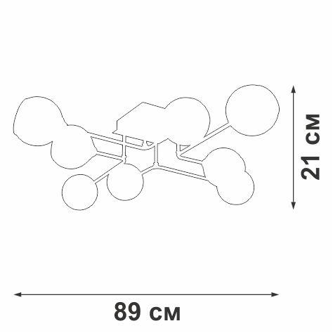 Потолочная люстра Vitaluce V4795-1/8PL Потолочная люстра Vitaluce V4795-1/8PL