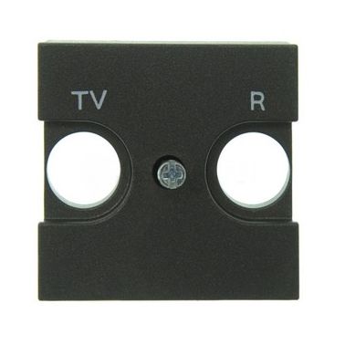 Накладка для TV-R розетки, 2-модульная, серия Zenit, цвет антрацит Накладка для TV-R розетки, 2-модульная, серия Zenit, цвет антрацит