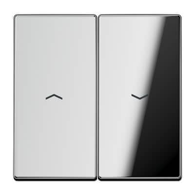 Клавиша двойная жалюзийная Jung LS 990 блестящий хром GCR2995P Клавиша двойная жалюзийная Jung LS 990 блестящий хром GCR2995P