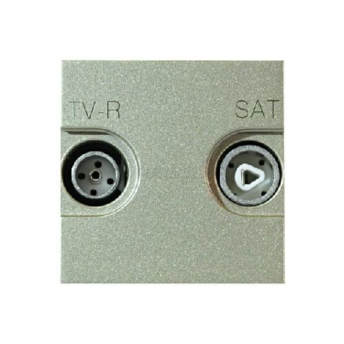 Розетка TV-R-SAT оконечная ABB Zenit шампань 2CLA225170N1901 Розетка TV-R-SAT оконечная ABB Zenit шампань 2CLA225170N1901