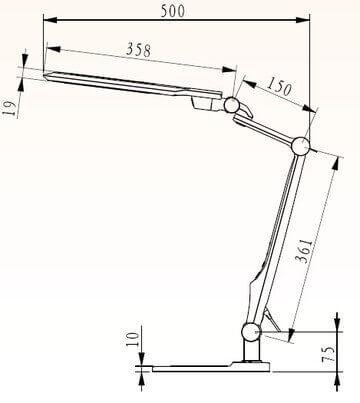 Настольная лампа Horoz Ebru черная 049-010-0010 Настольная лампа Horoz Ebru черная 049-010-0010