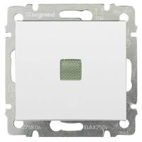 Переключатель одноклавишный промежуточный Legrand Valena 10A 250V с подсветкой белый 774448