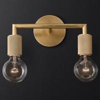 Бра Rh Utilitaire Double Sconce Brass By Imperiumloft