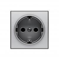 Накладка для розетки SCHUKO, серия SKY, цвет нержавеющая сталь