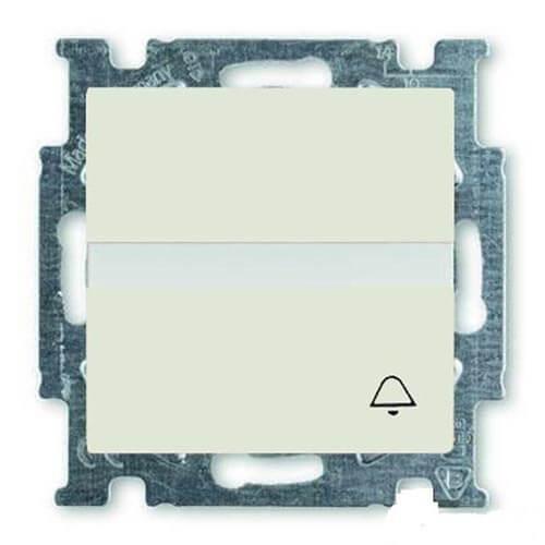 Выключатель кнопочный одноклавишный ABB Basic55 10A 250V Звонок chalet-белый 2CKA001413A1101 Выключатель кнопочный одноклавишный ABB Basic55 10A 250V Звонок chalet-белый 2CKA001413A1101