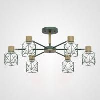 Потолочная Люстра Corf B3 Green 6 Lamps By Imperiumloft