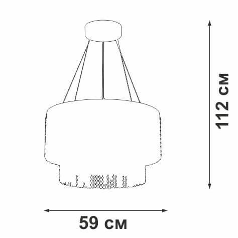 Подвесная светодиодная люстра Vitaluce V5880-8/2S Подвесная светодиодная люстра Vitaluce V5880-8/2S