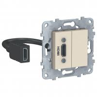 Розетка компьютерная HDMI Schneider Electric Unica New NU543044