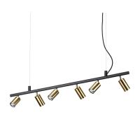 Подвесная люстра Ideal Lux Dynamite SP6 Ottone Satinato 244648 Подвесная люстра Ideal Lux Dynamite SP6 Ottone Satinato 244648
