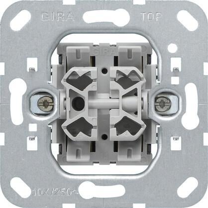 Переключатель кнопочный однохклавишный перекрестный Gira System 55 10A 250V 013900 Переключатель кнопочный однохклавишный перекрестный Gira System 55 10A 250V 013900